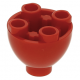 LEGO henger 2x2 kupola alj bütykökkel, piros (24947)